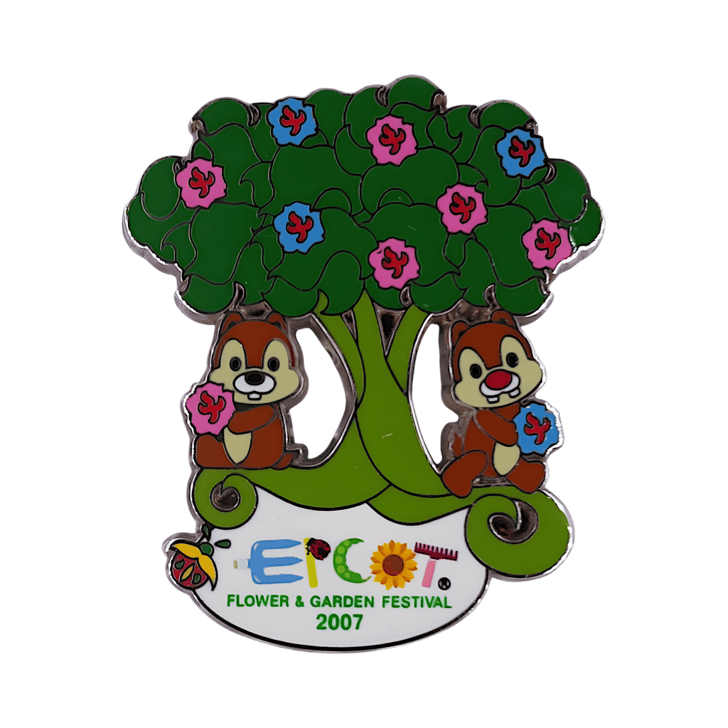 Chip and Dale with Tree Disney pin