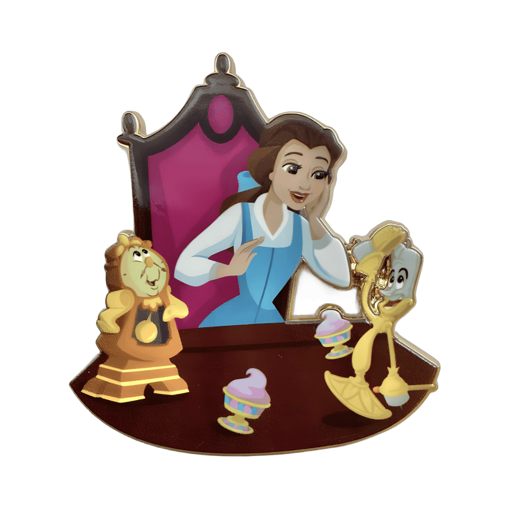 Belle, Lumiere, Cogsworth and Chip Disney pin