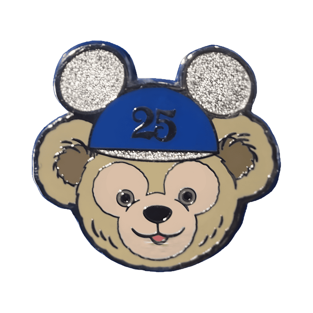 Duffy Name Tag Pin Set - Duffy Wearing Anniversary Ear Hat Disney pin