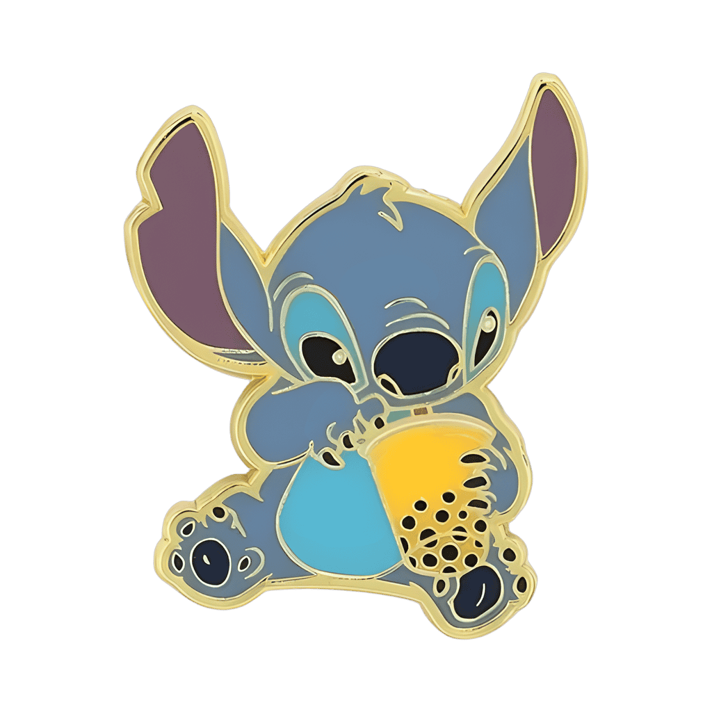 Stitch and boba tea Disney pin