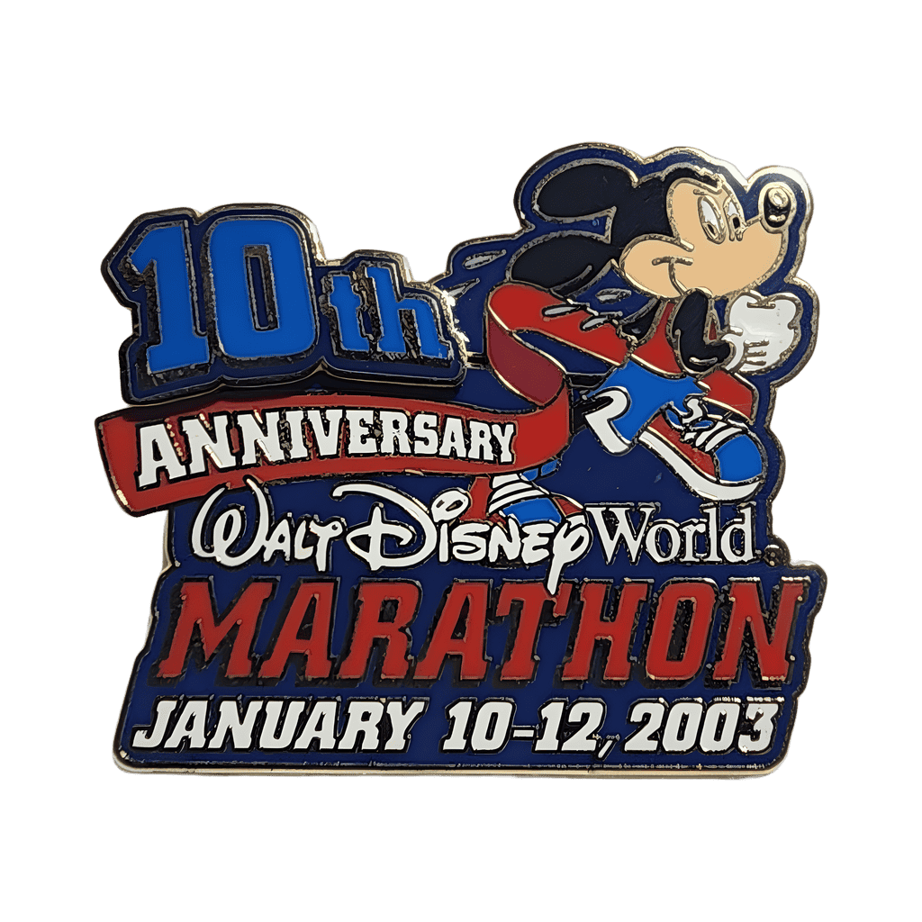10th Anniversary Marathon Mickey Mouse Disney pin