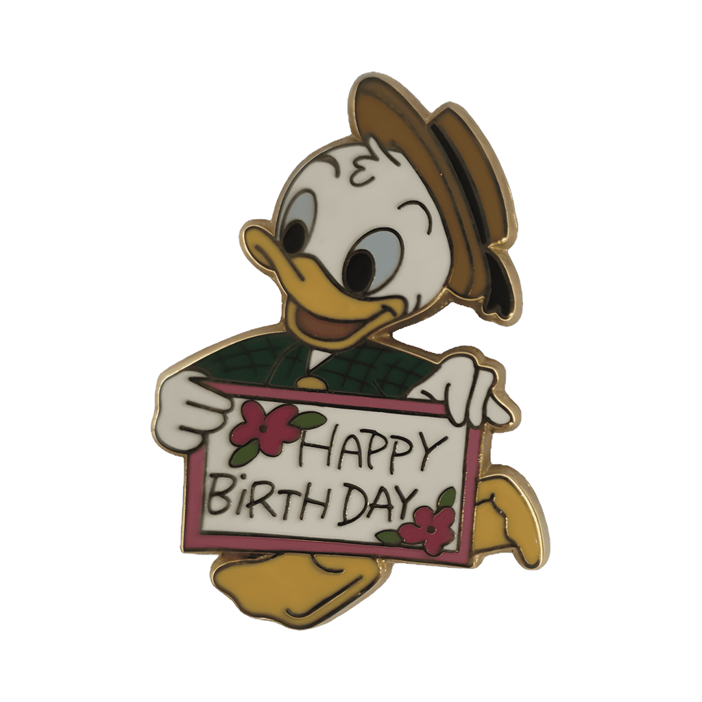 Nephew Huey with Happy Birthday Card Disney pin