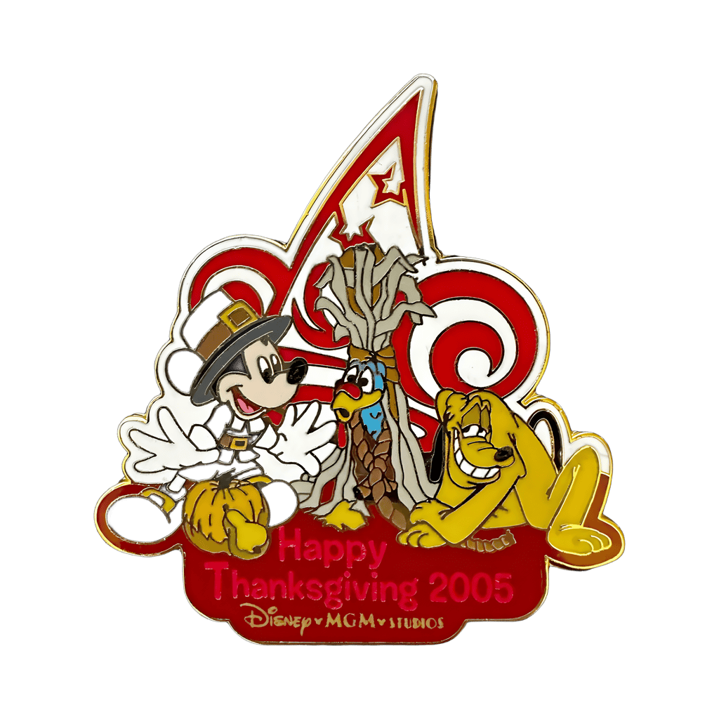 MGM Happy Thanksgiving 2005 - Mickey & Pluto with Turkey Disney pin