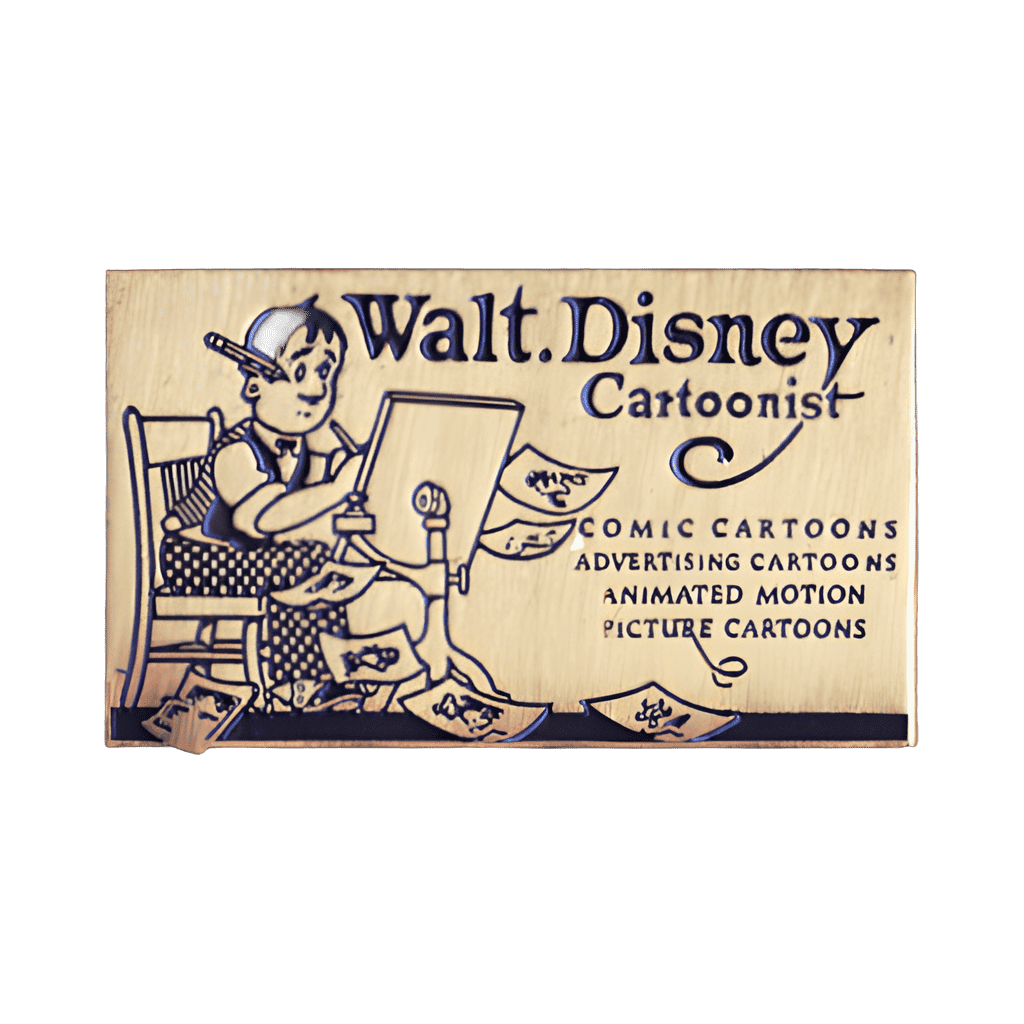 Walt Disney Cartoonist - Walt's Business Card Disney pin