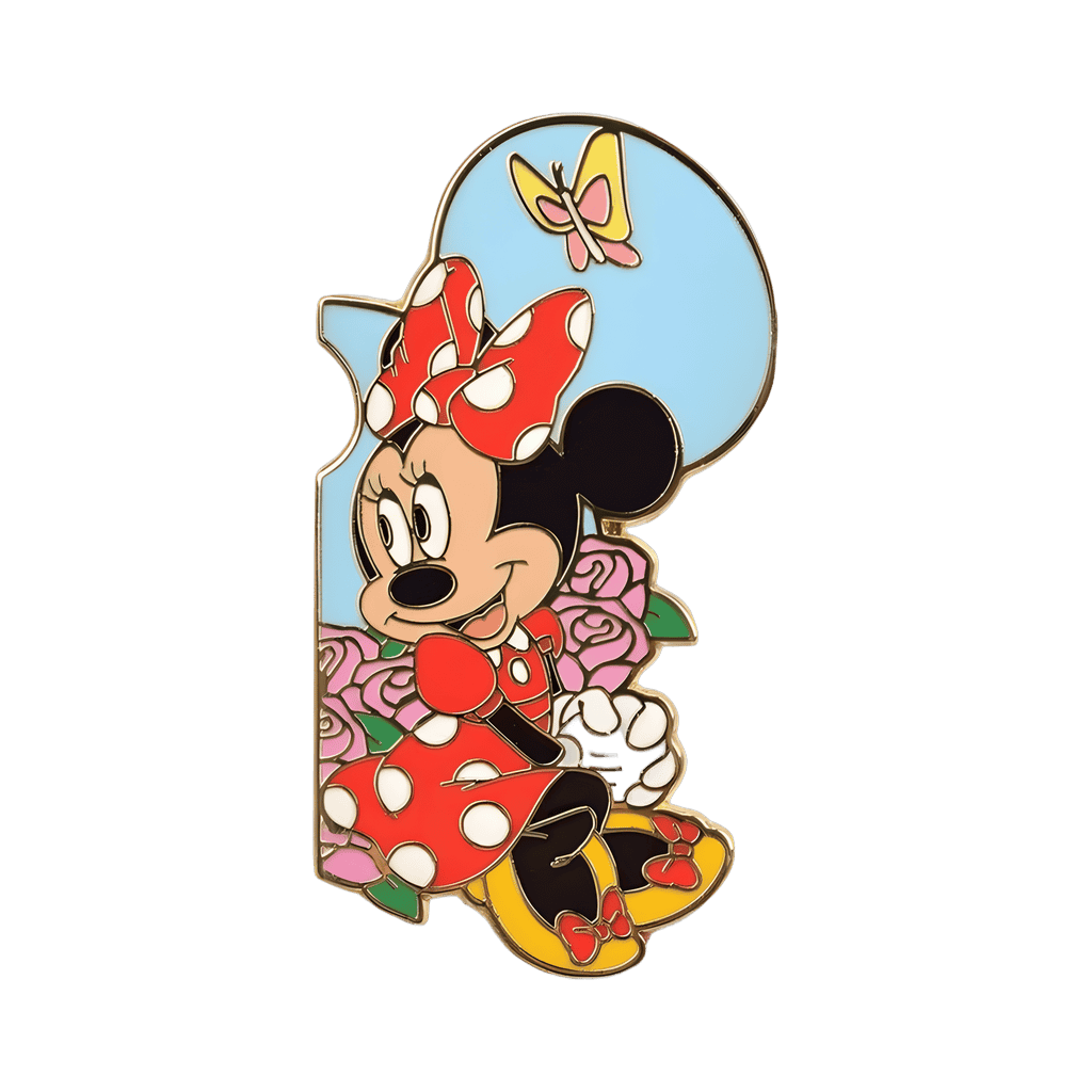 Mickey & Minnie Mouse Floral Pin Set - Minnie Disney pin