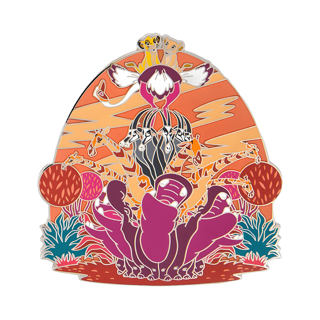 Simba and Nala - Version #1 - Orange Disney pin