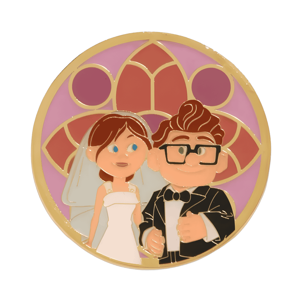 Carl and Ellie Wedding Window Disney pin