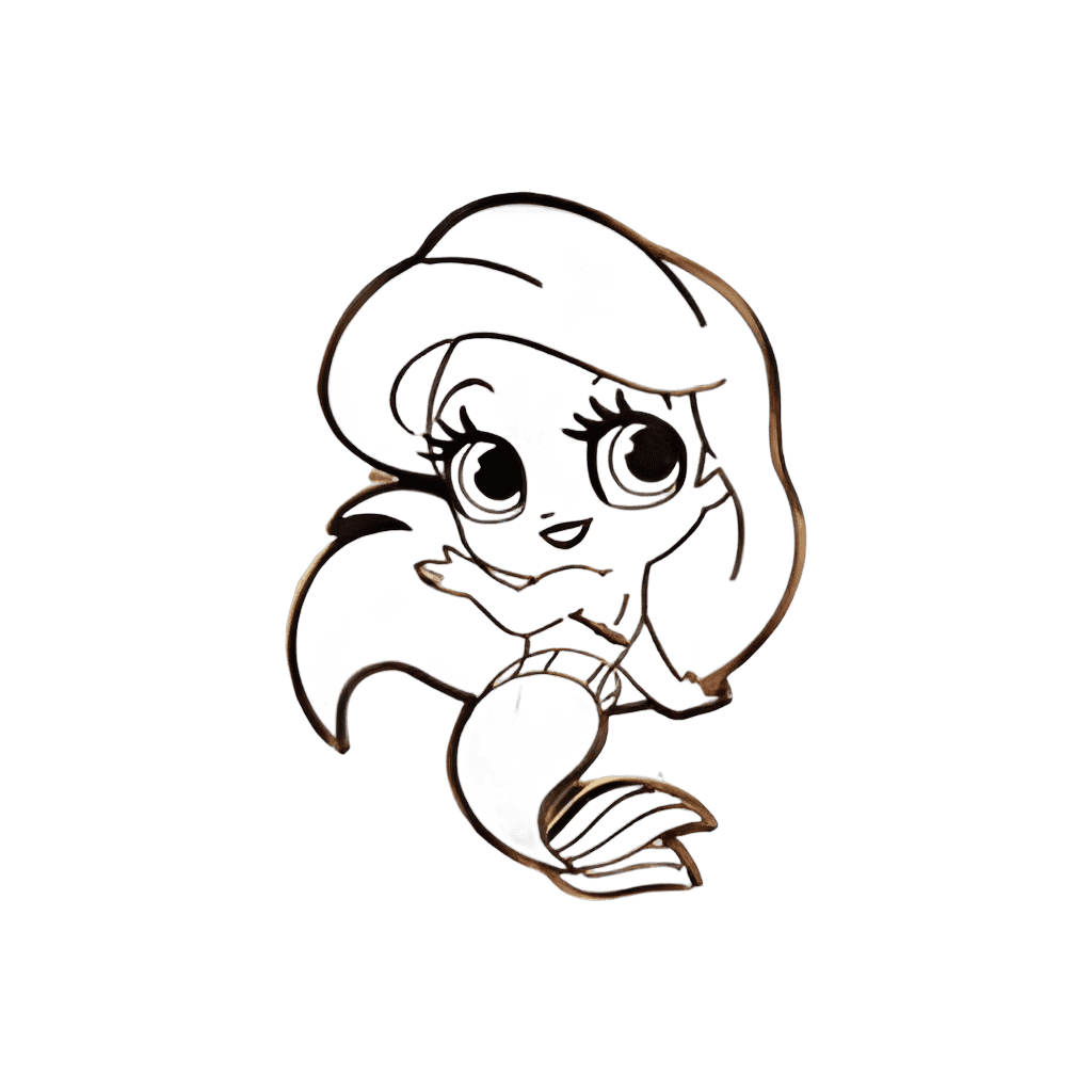 White Out Ariel Disney pin