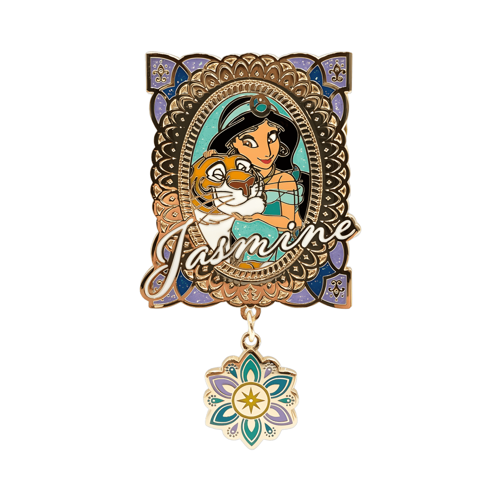 Jasmine and Rajah Dangle Disney pin