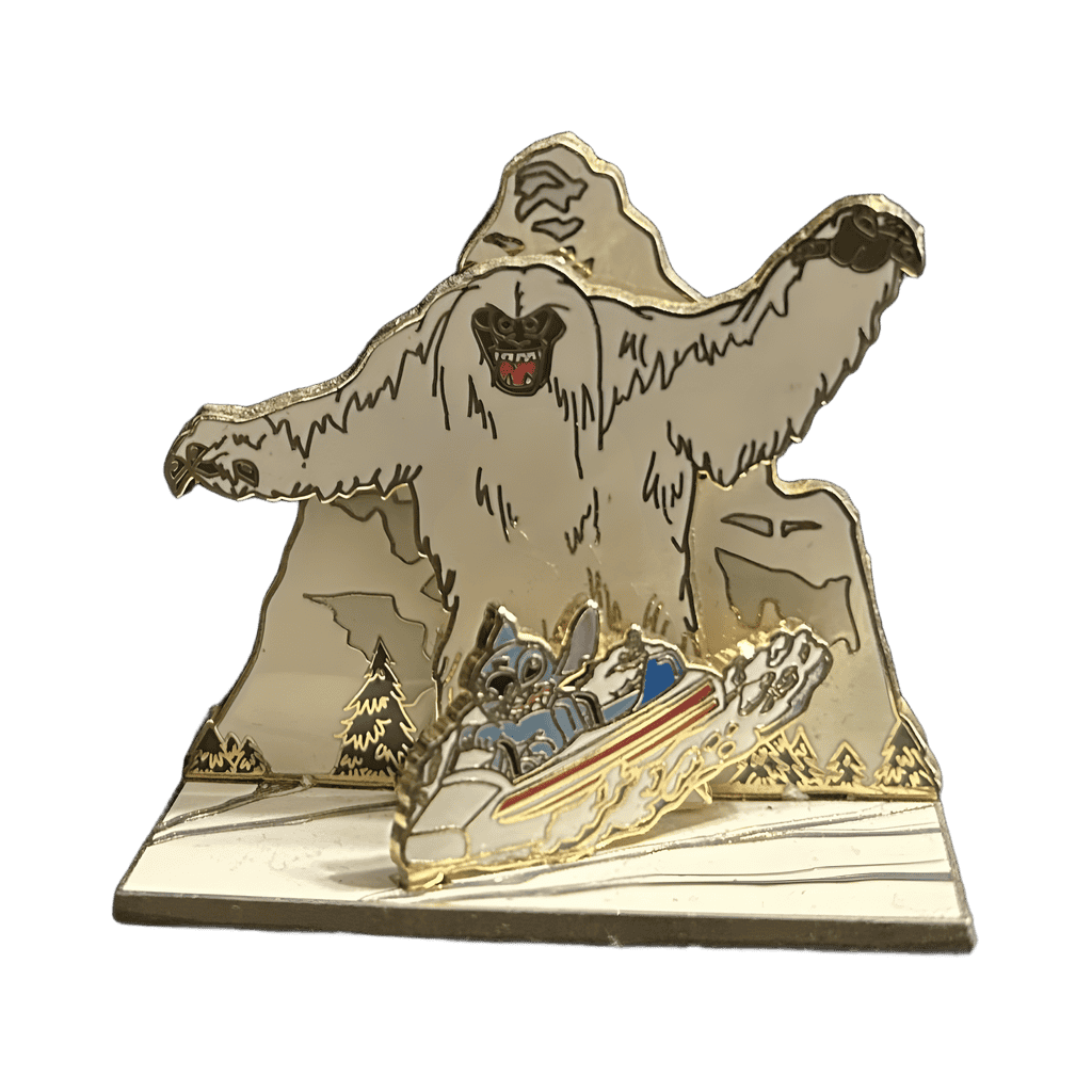 Stitch on Matterhorn with Yeti Disney pin