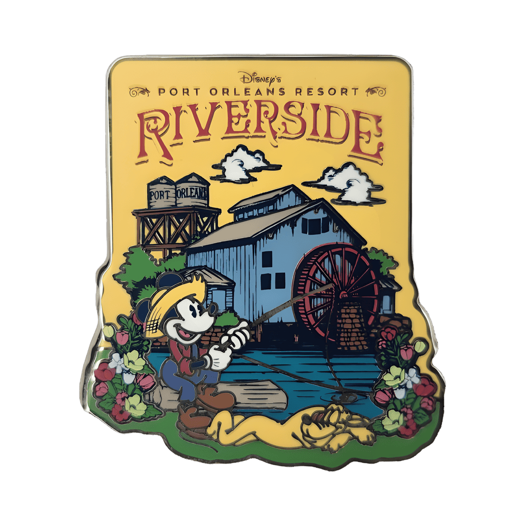 Mickey Fishing Next to Riverside Mill Disney pin