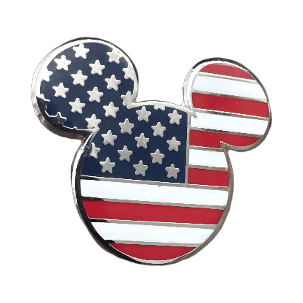 Mickey Head American Flag Disney pin