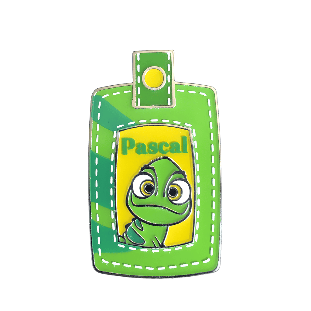 Pascal luggage tag Disney pin