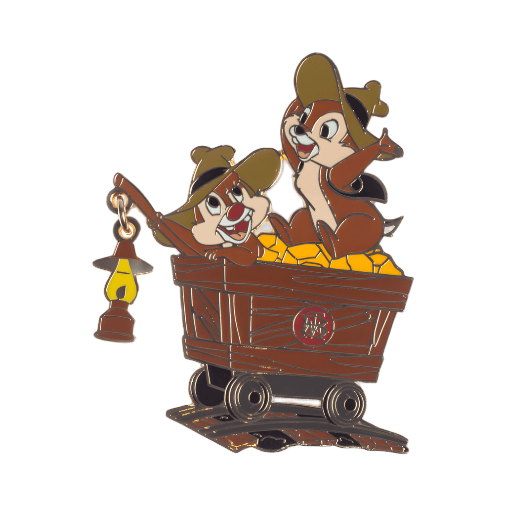 Chip & Dale in a Mine Car Disney pin
