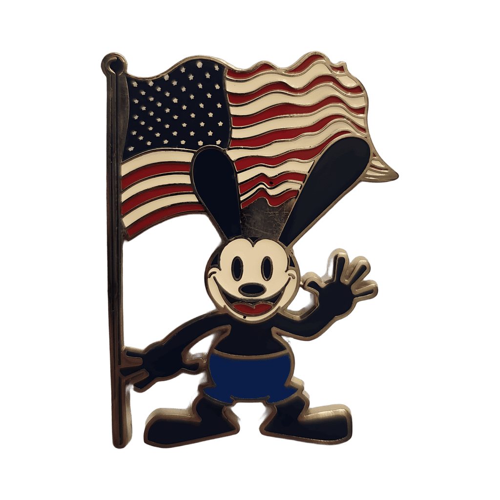 Oswald the Lucky Rabbit and American Flag Disney pin