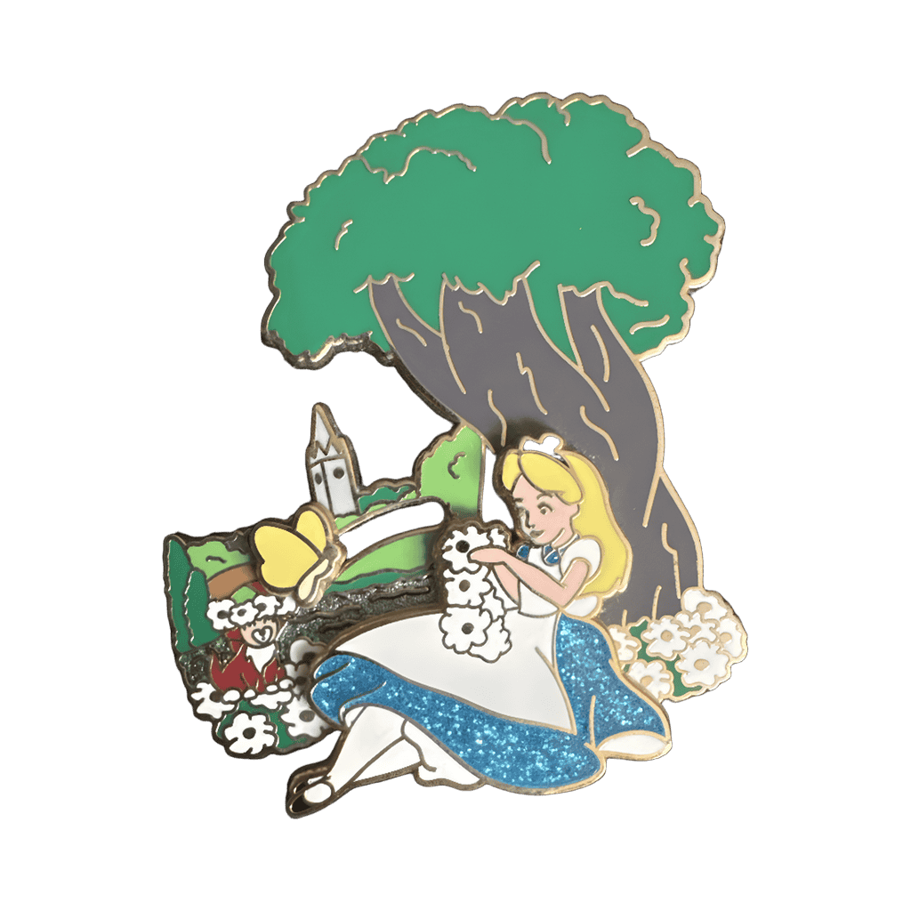 Alice Sitting Under Tree with Butterfly Disney pin
