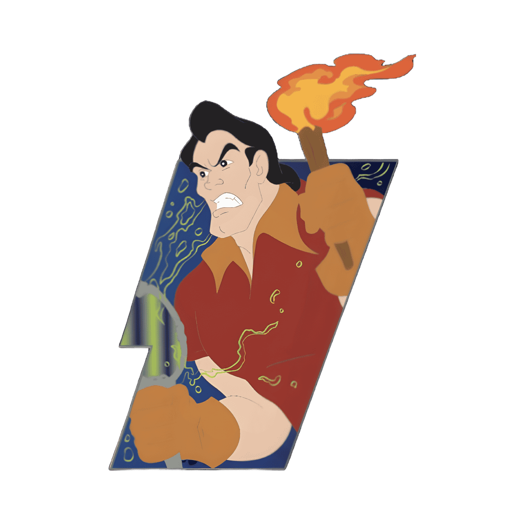 Gaston with Mirror and Torch Disney pin