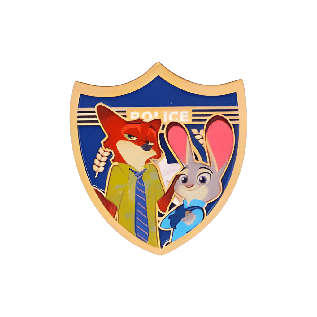 Nick and Judy Police Badge Disney pin