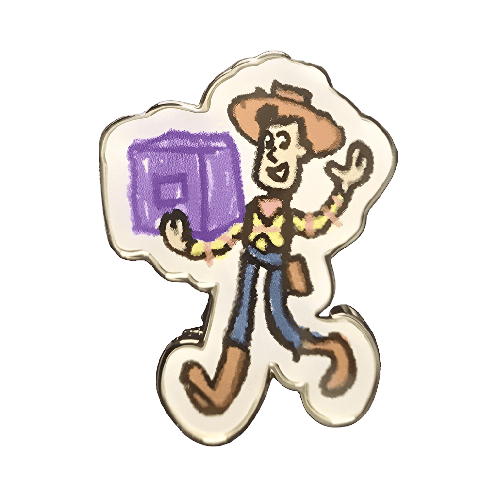 Woody with Building Block Disney pin