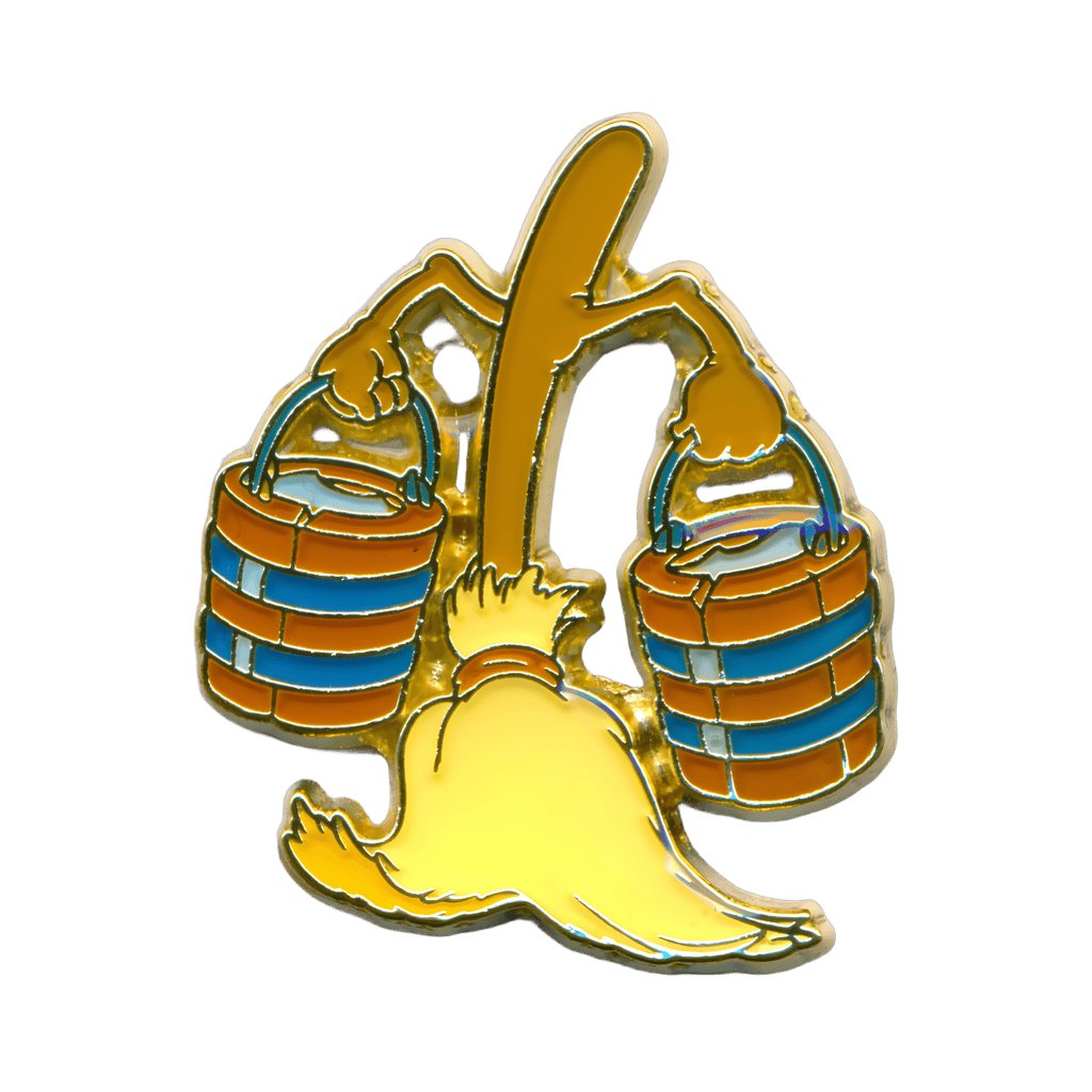 Sorcerer Mickey Broom Disney pin