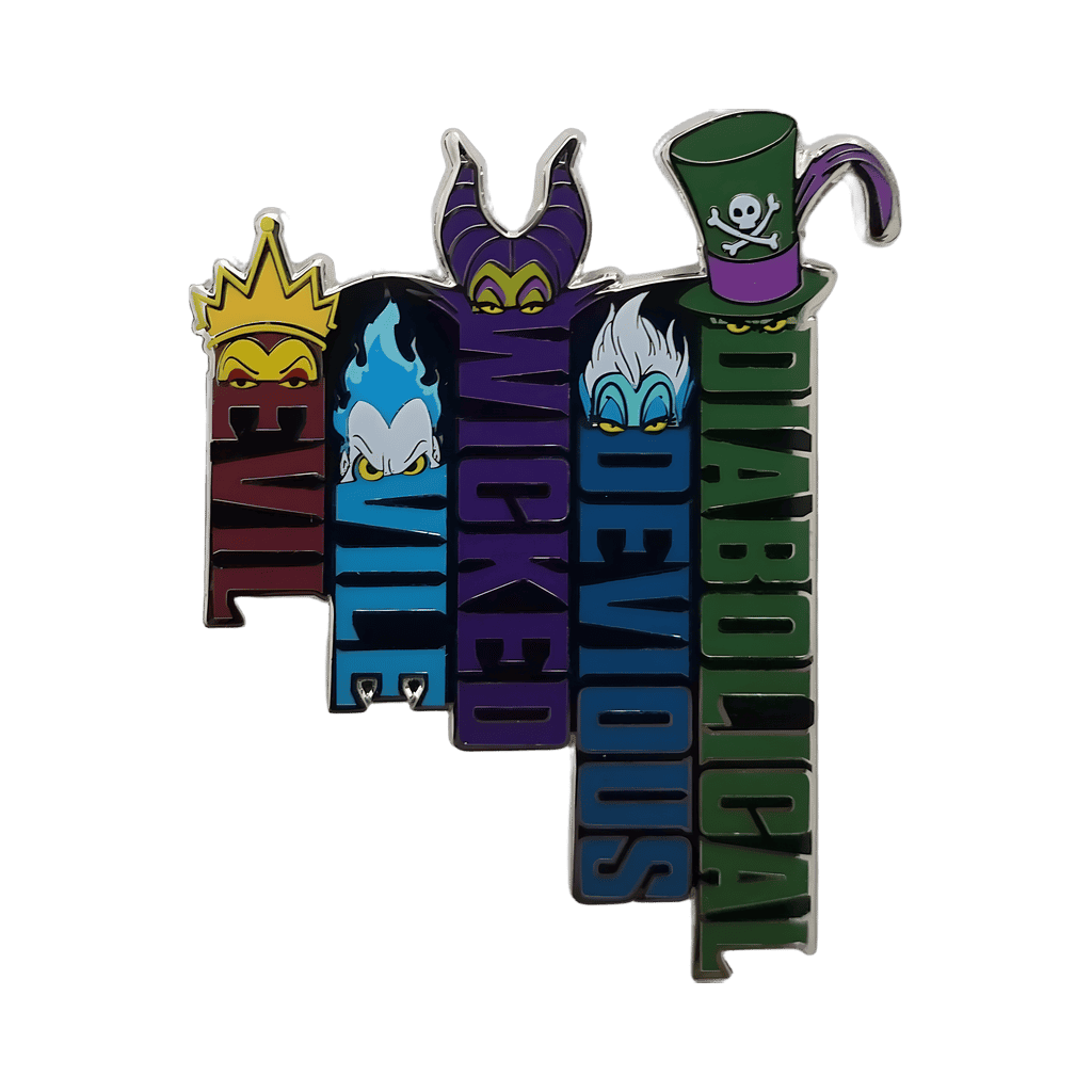 Evil Queen, Hades, Maleficent, Ursula, and Dr. Facilier Disney pin