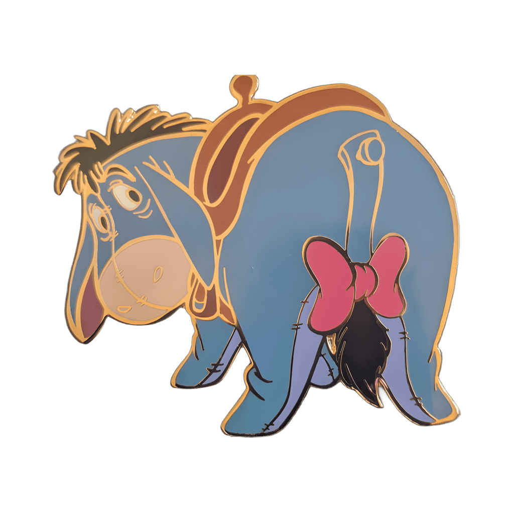 Eeyore with a Saddle looking Back Disney pin