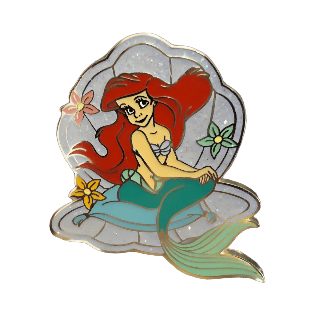 Glitter Ariel in a Shell Disney pin