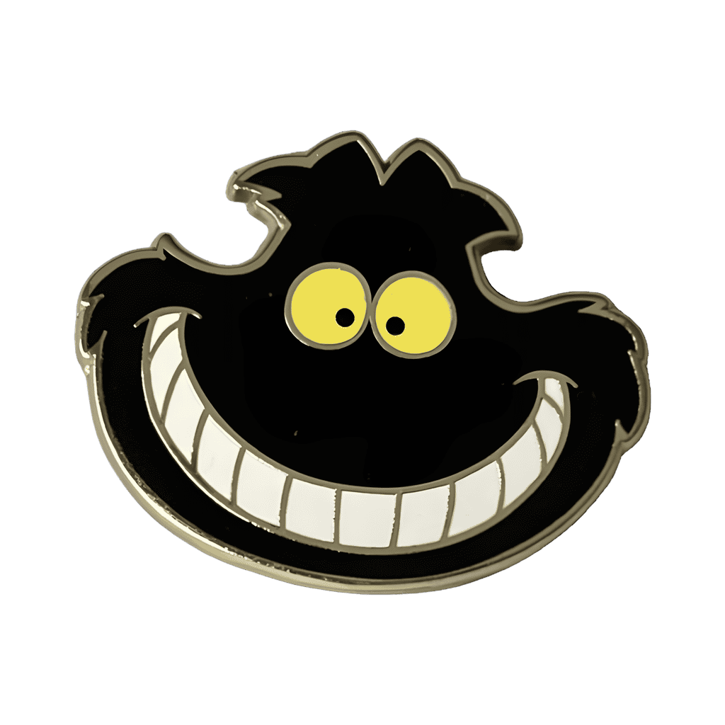 Cheshire Cat Grinning Head Set - Black Shadow Disney pin