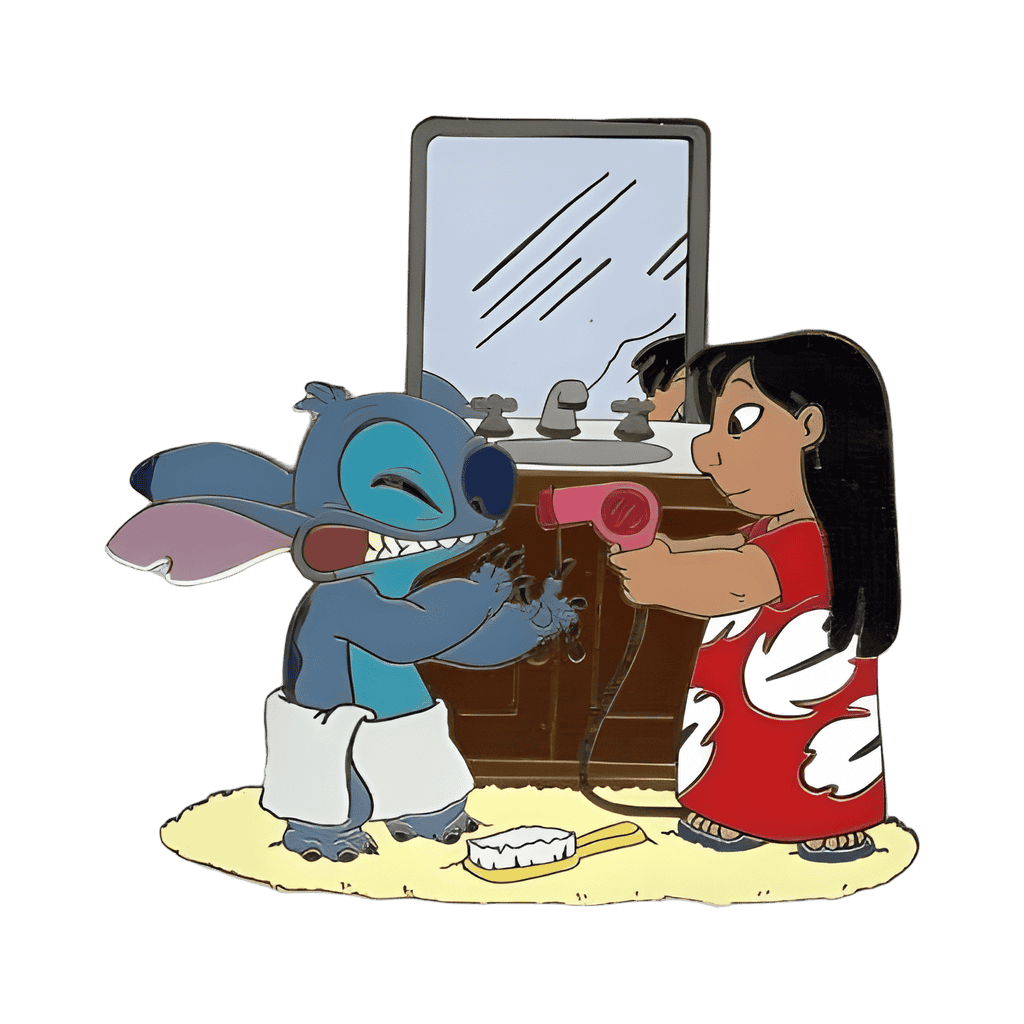 Lilo and Stitch with hair dryer Disney pin