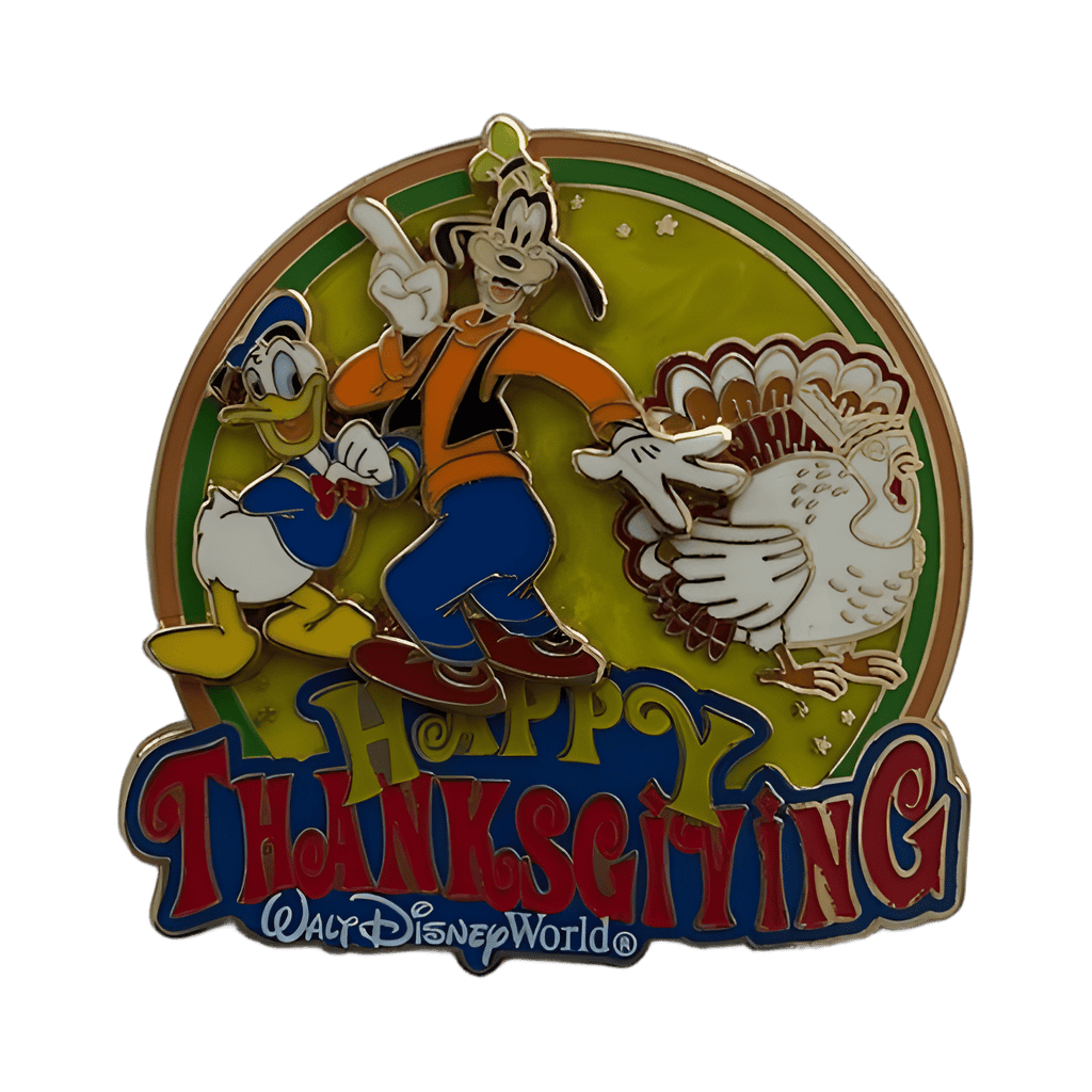 Happy Thanksgiving 2007 - Donald Duck & Goofy Disney pin