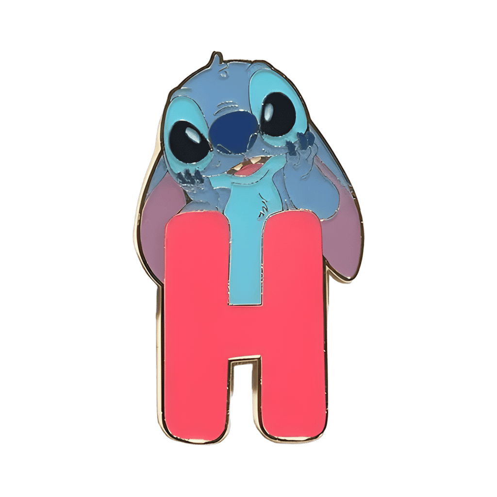 Pink Letter H Disney pin
