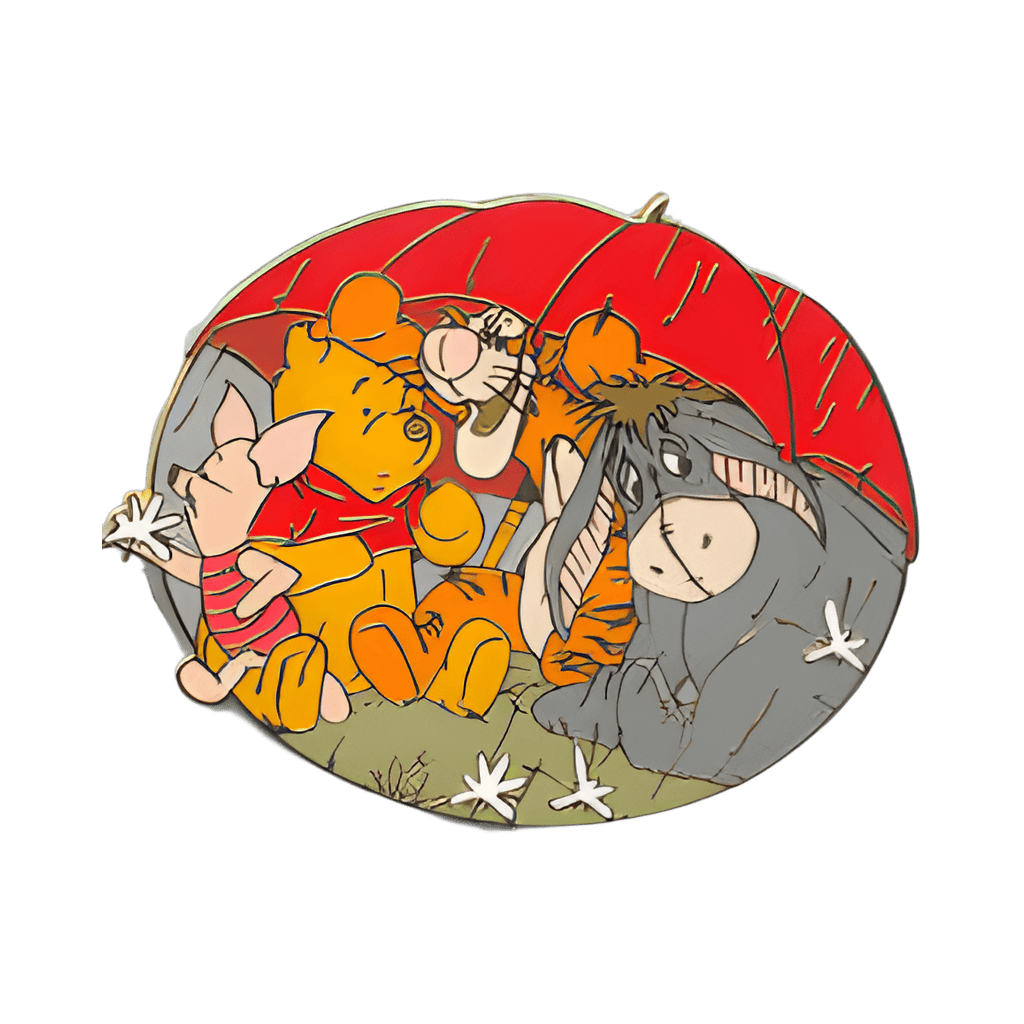 Winnie the Pooh & Friends Under Umbrella Disney pin
