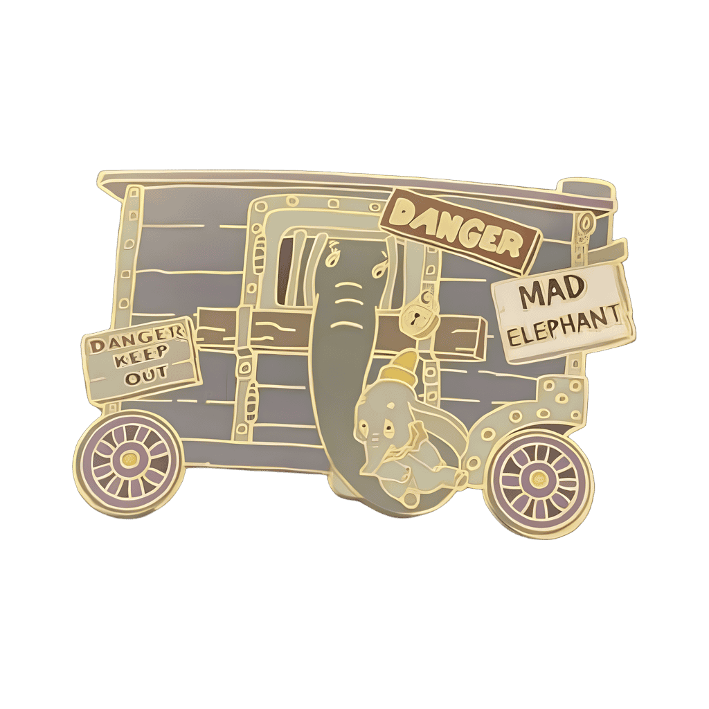 DA - Dumbo and Mrs. Jumbo - Train Car - Danger Disney pin