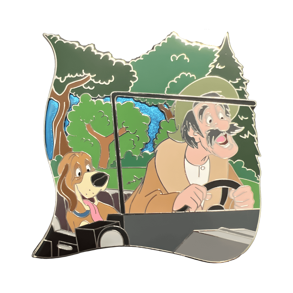 Amos Slade and Adult Copper Disney pin