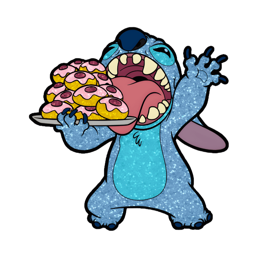 Stitch Eating Donuts #1765 Glitter Chase Disney pin