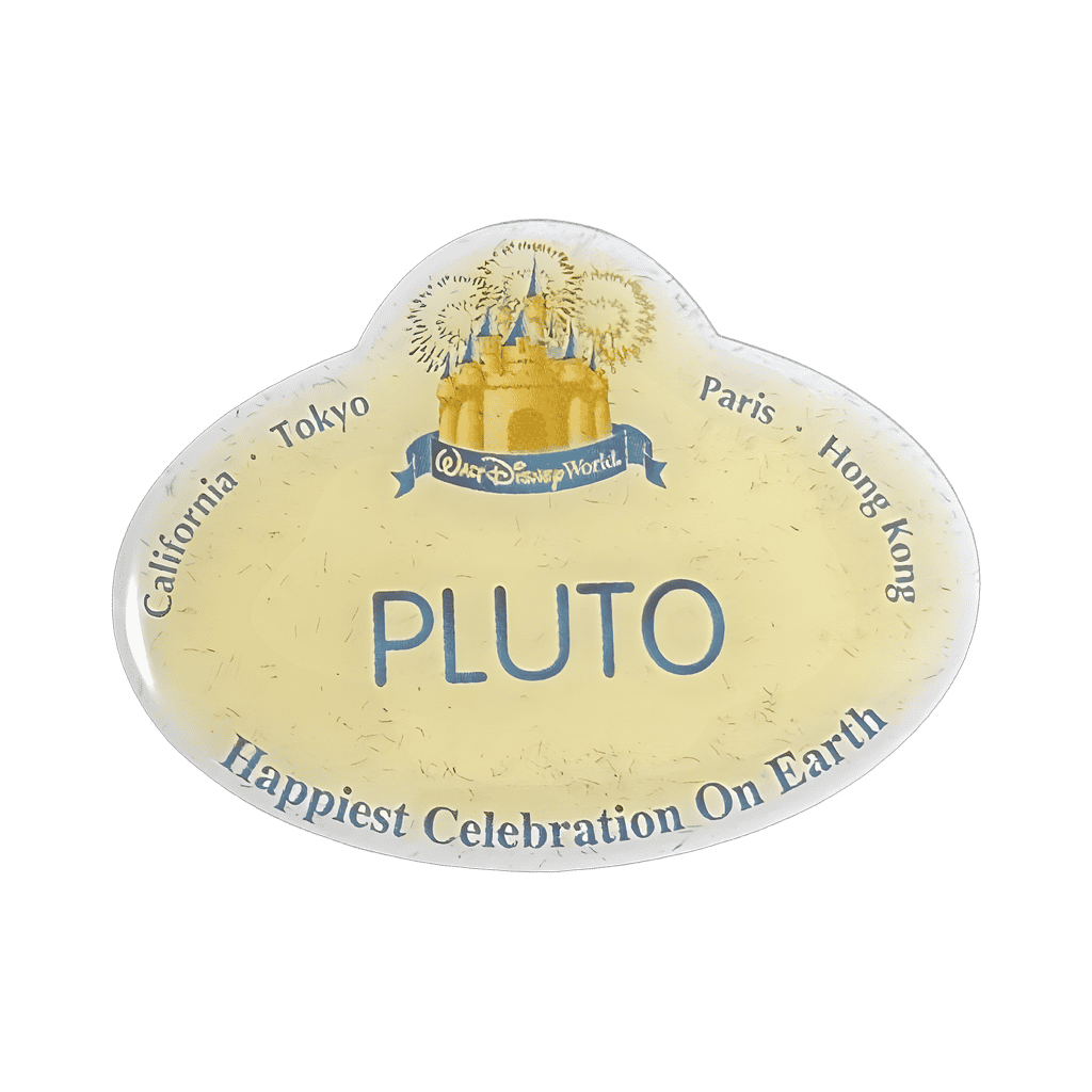 50th Anniversary Name Tags Set - Pluto Disney pin