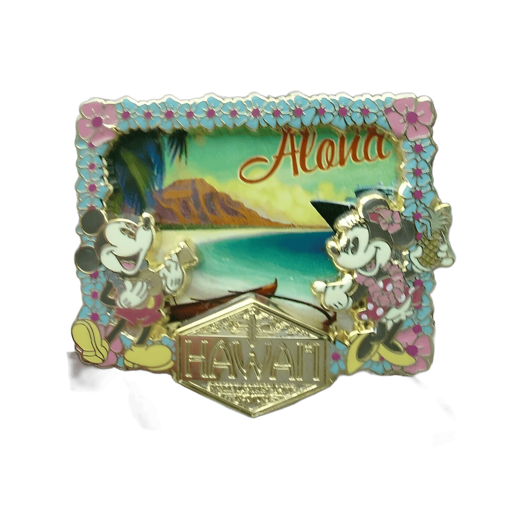 Hawaii Aloha Mickey and Minnie Disney pin
