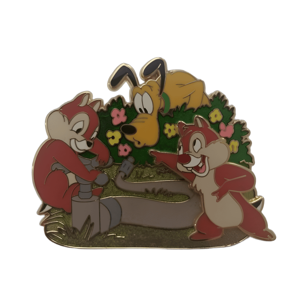 Chip, Dale and Pluto with Garden Hose Disney pin
