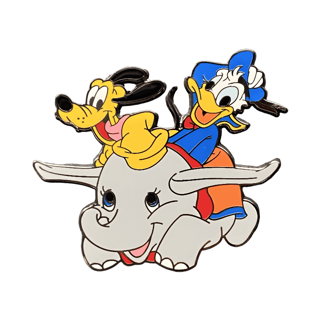 Donald and Pluto on Dumbo Ride Disney pin