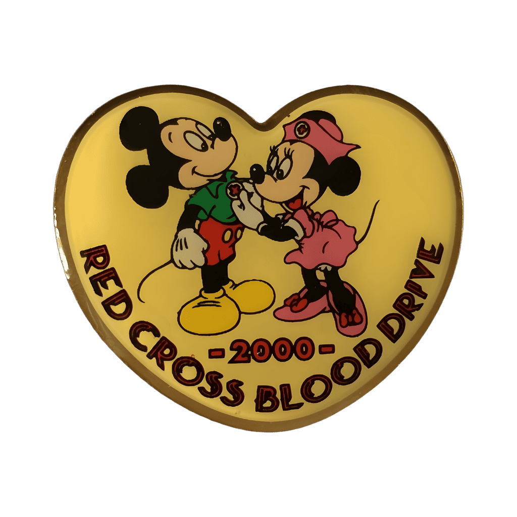 Red Cross Blood Drive Mickey and Minnie Mouse Disney pin