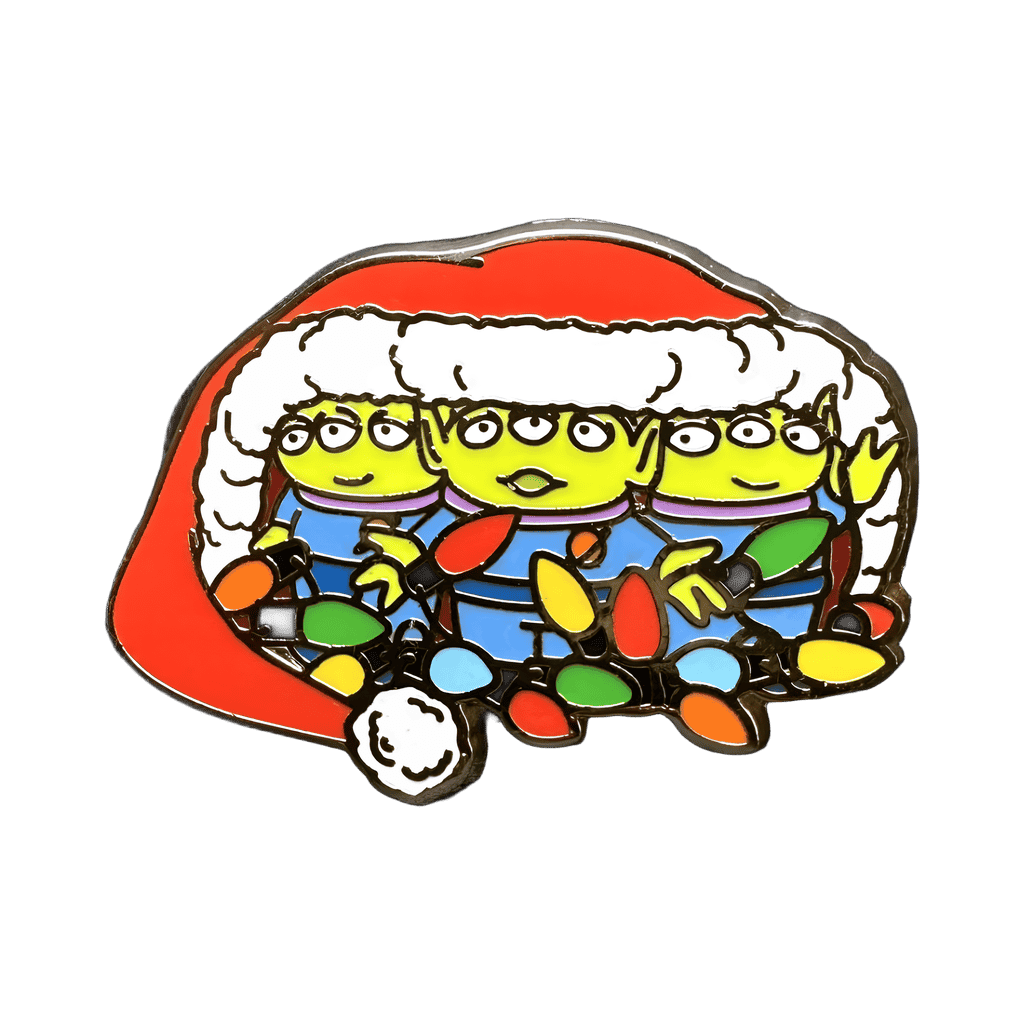 Little Green Men in Santa Hat Disney pin