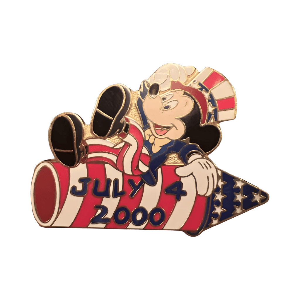 Uncle Sam Mickey Mouse on Rocket Firework Disney pin