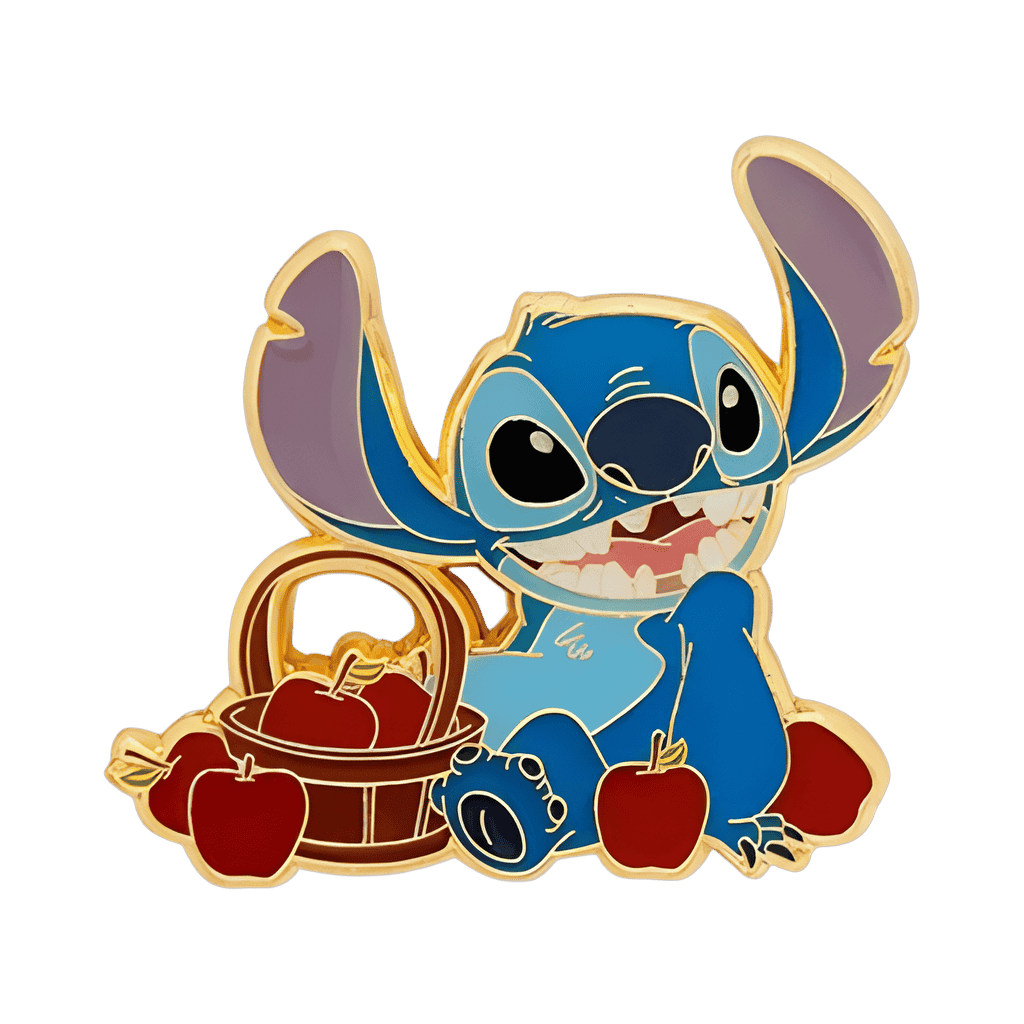 Stitch with Apples Disney pin