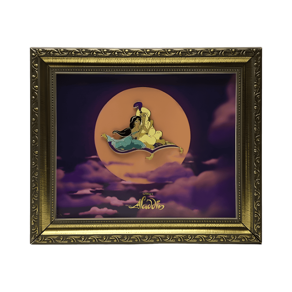 Aladdin and Jasmine Jumbo Framed Pin Set Disney pin