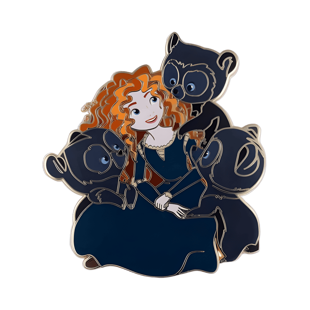 Brave Merida with Brother Bears Disney pin