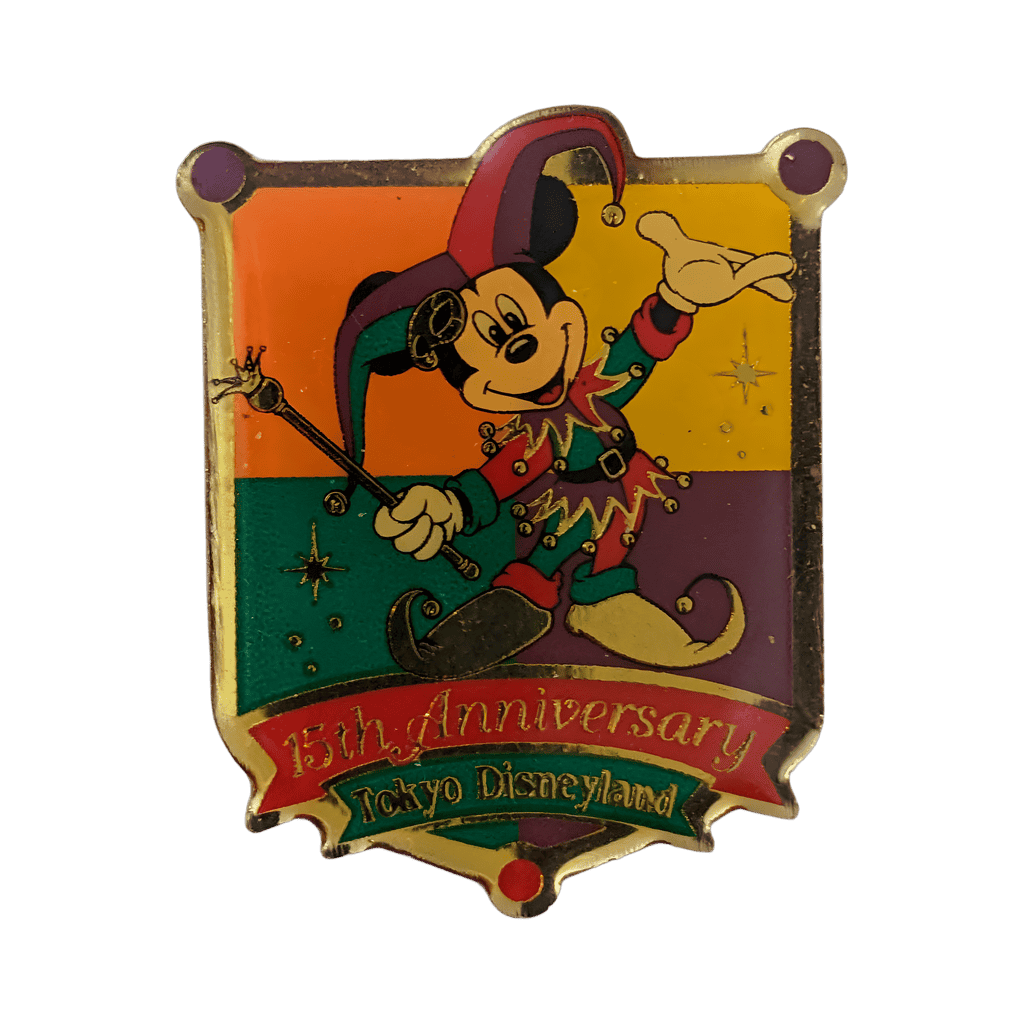 Jester Mickey with scepter- 4 color banner Disney pin