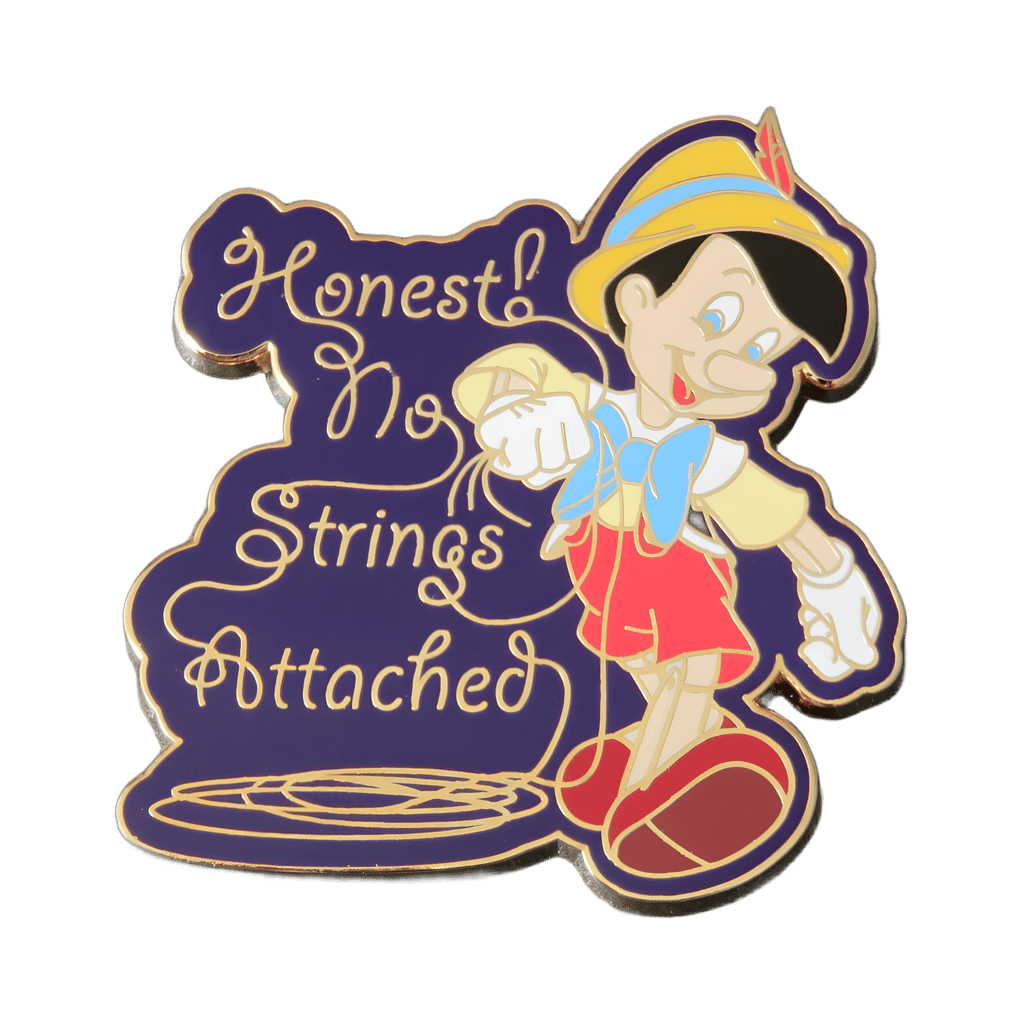 Honest! No Strings Attached Disney pin