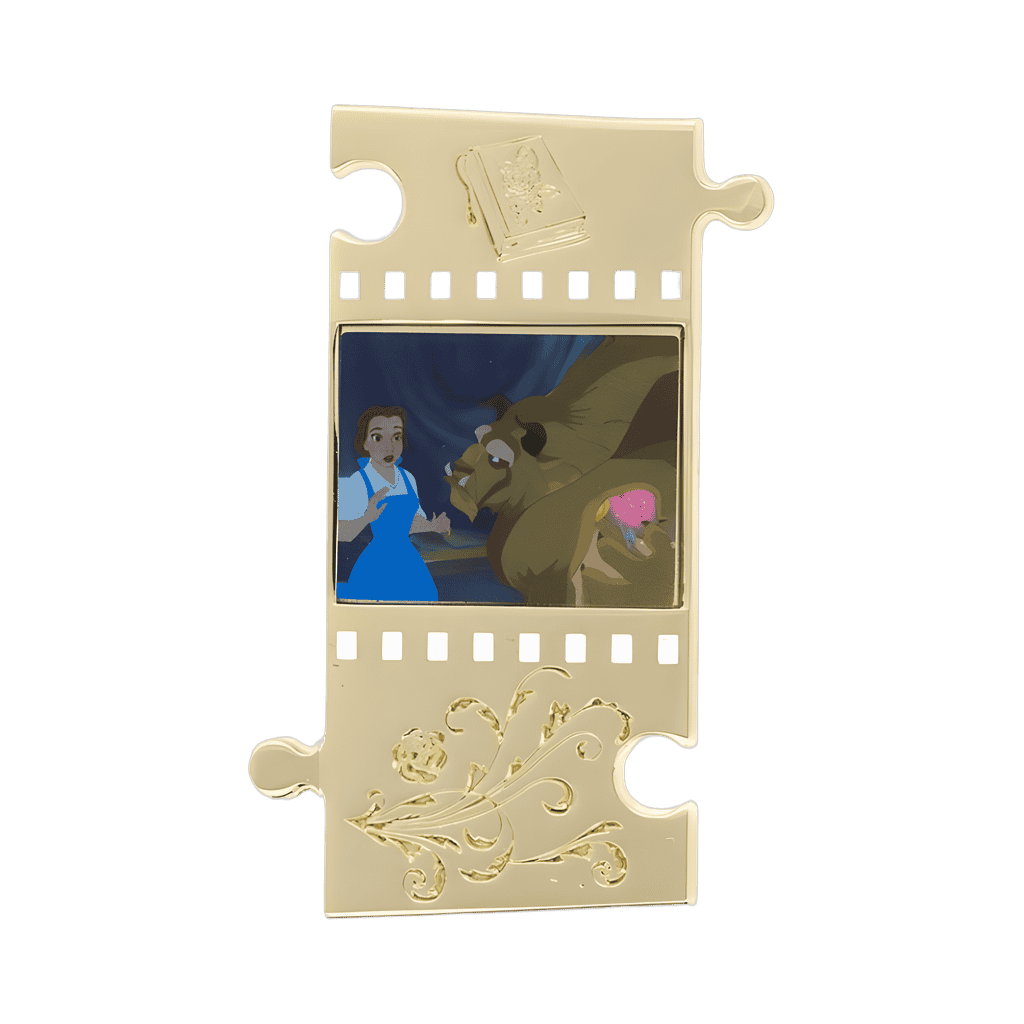 Beast protecting rose from Belle Disney pin