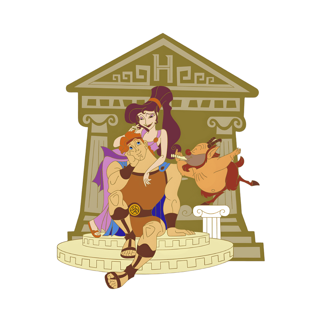 Hercules, Meg, and Phil Disney pin