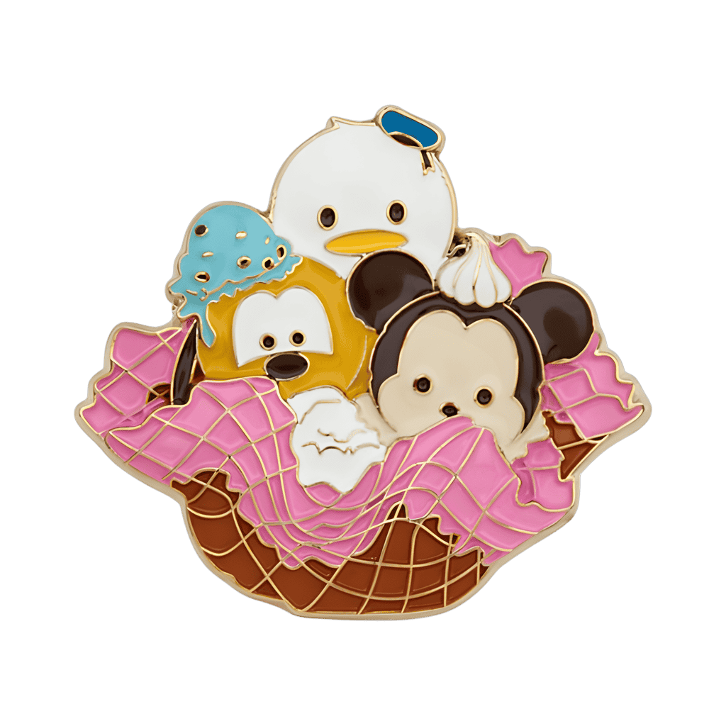 Donald, Pluto and Mickey Ice Cream Sundae Disney pin